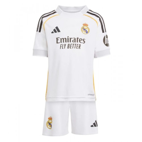Real Madrid Jude Bellingham #5 Hemmaställ Barn 2025-26 Kortärmad (+ Korta byxor) Real Madrid Jude Bellingham #5 Hemmaställ Barn 2025-26 Kortärmad (+ Korta byxor)